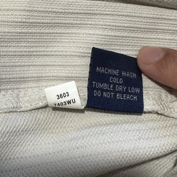 Vintage Y2K Angels Pants Jeans 18 Low Rise Flare Beige Tan Ribbed Stripe - Picture 7 of 8